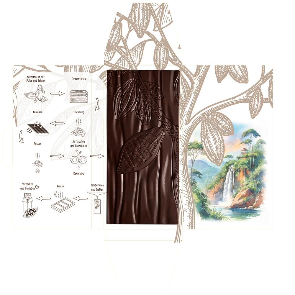 Bio Uganda 70% Bean to bar Schokolade mit Birds Eye Chili - JAKAO