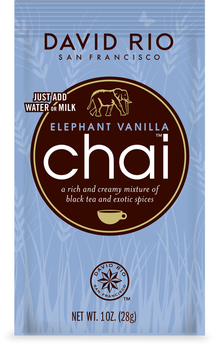 AR11011_EU_Single_Elephant_28g David Rio Elephant Vanilla Chai Sachets