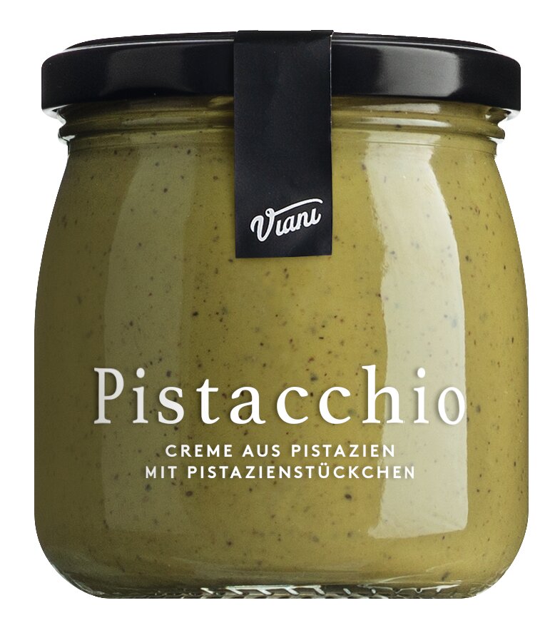 Pistaziencreme mit Pistazienstücken