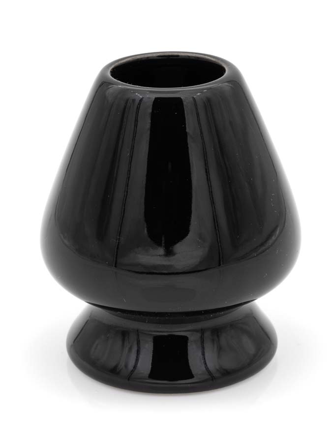 Schwarzer Matchabesen Ständer - Chasen-Ständer aus Porzellan