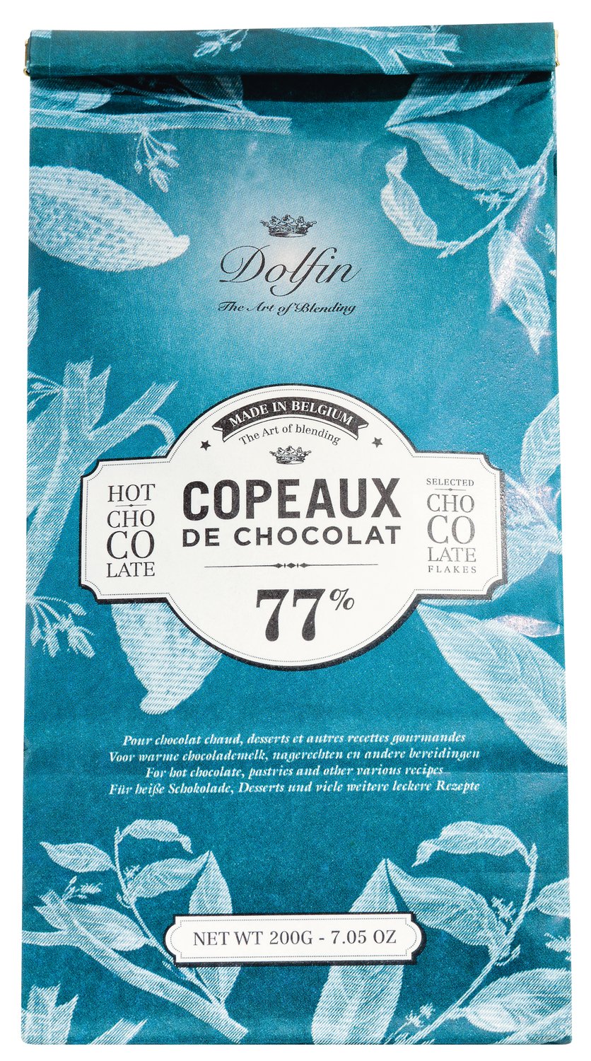 v6545-682 Dolfin Copeaux de Chocolat - Trinkschokolade in Flocken 77% Tüte