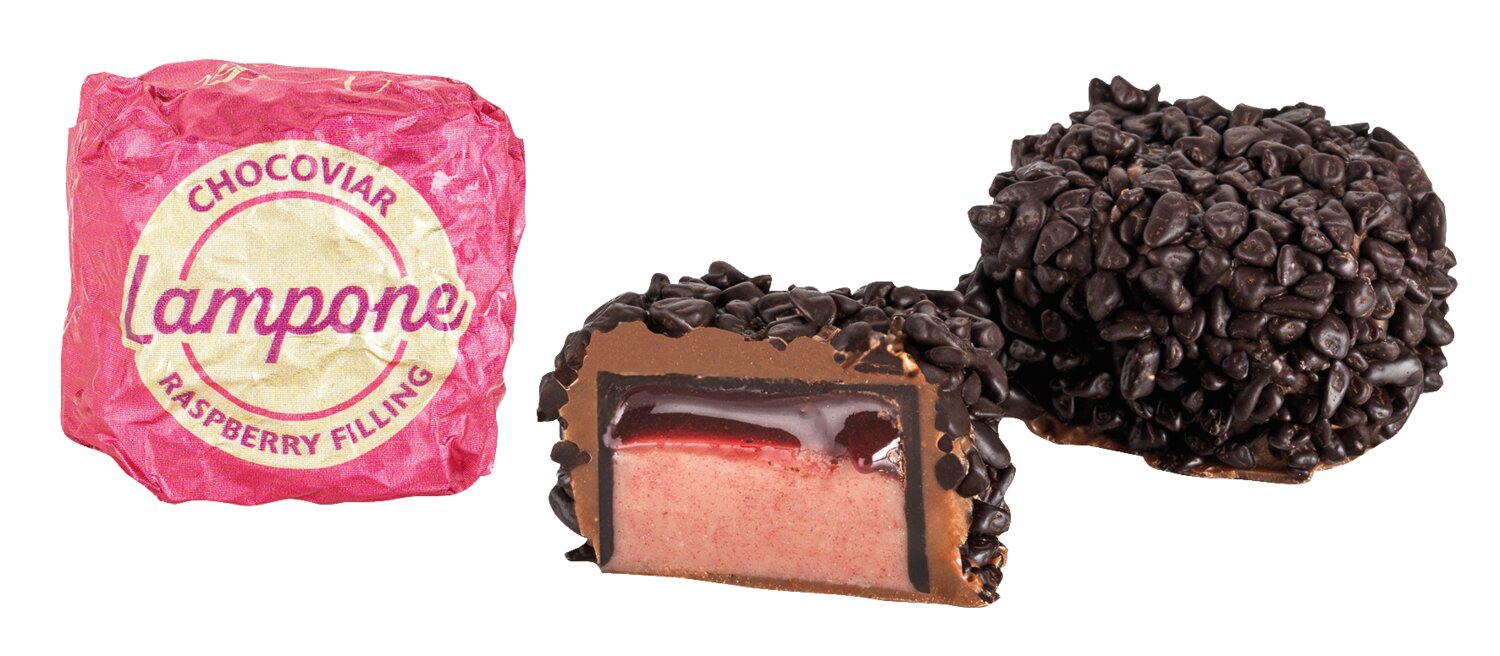 Praline Chocoviar Lampone mit Himbeerfüllung