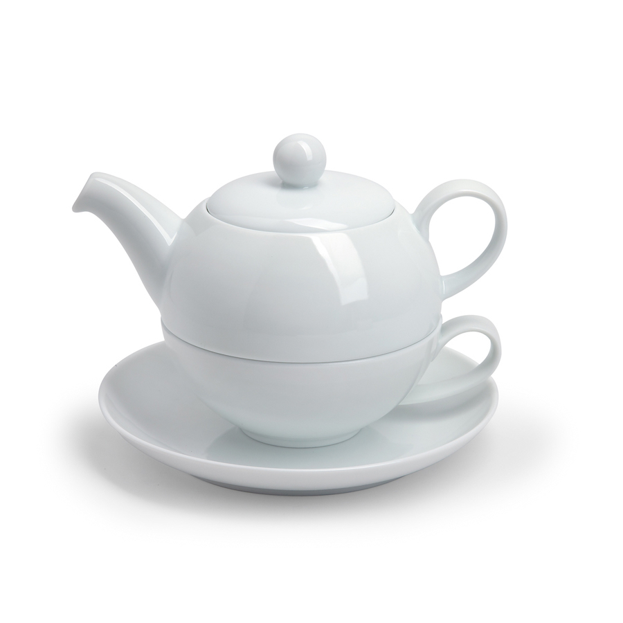 Tea for One Kelly weiss - Kanne 0,5 l, Tasse 0,25