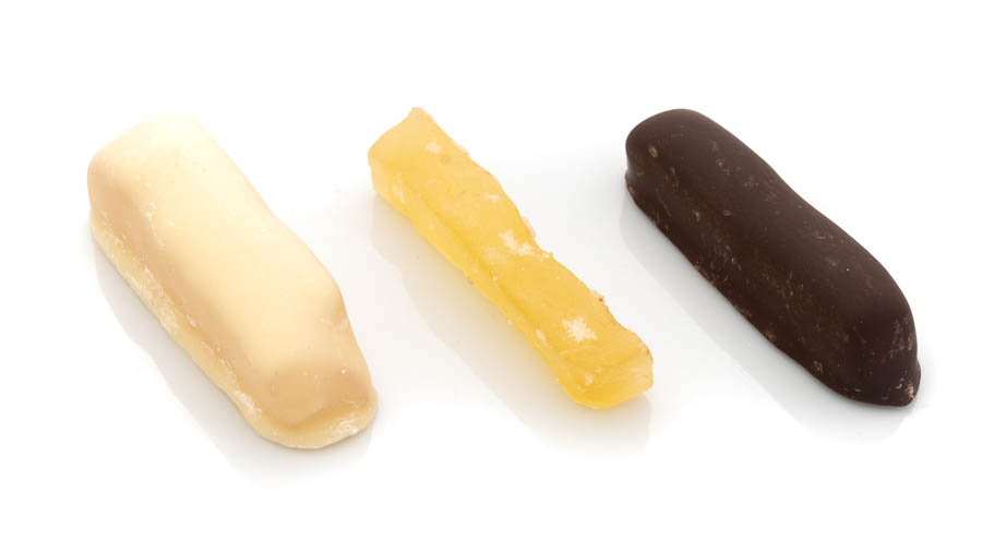 Ingwerstäbchen - gemischt kandiert und schokoliert