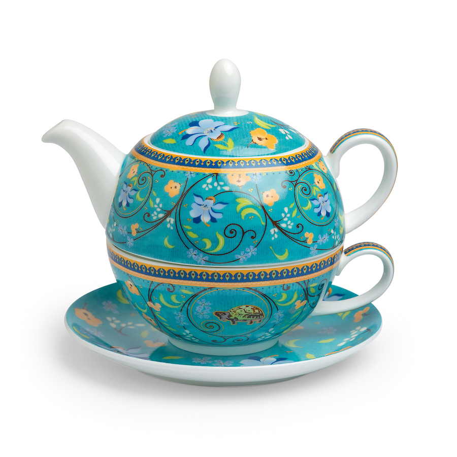 Tea For One Set Corazon In Ceramica – Teiera 0,4L E Tazza 0,2L, 4 Pezzi, Lavabile In Lavastoviglie, Regalo