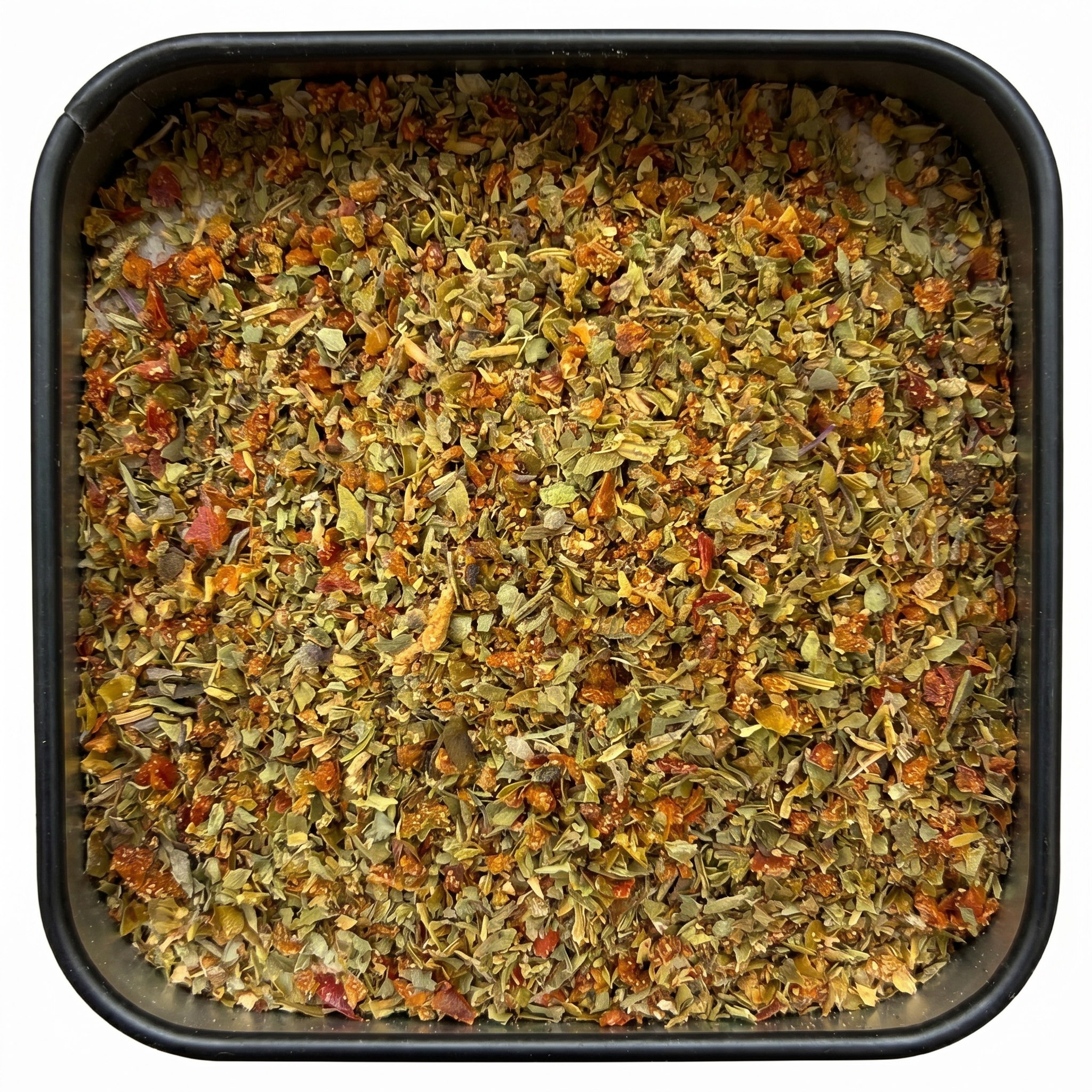 Argentina-Grillgewürz mit Kräutern und Paprika in schwarzer Dose