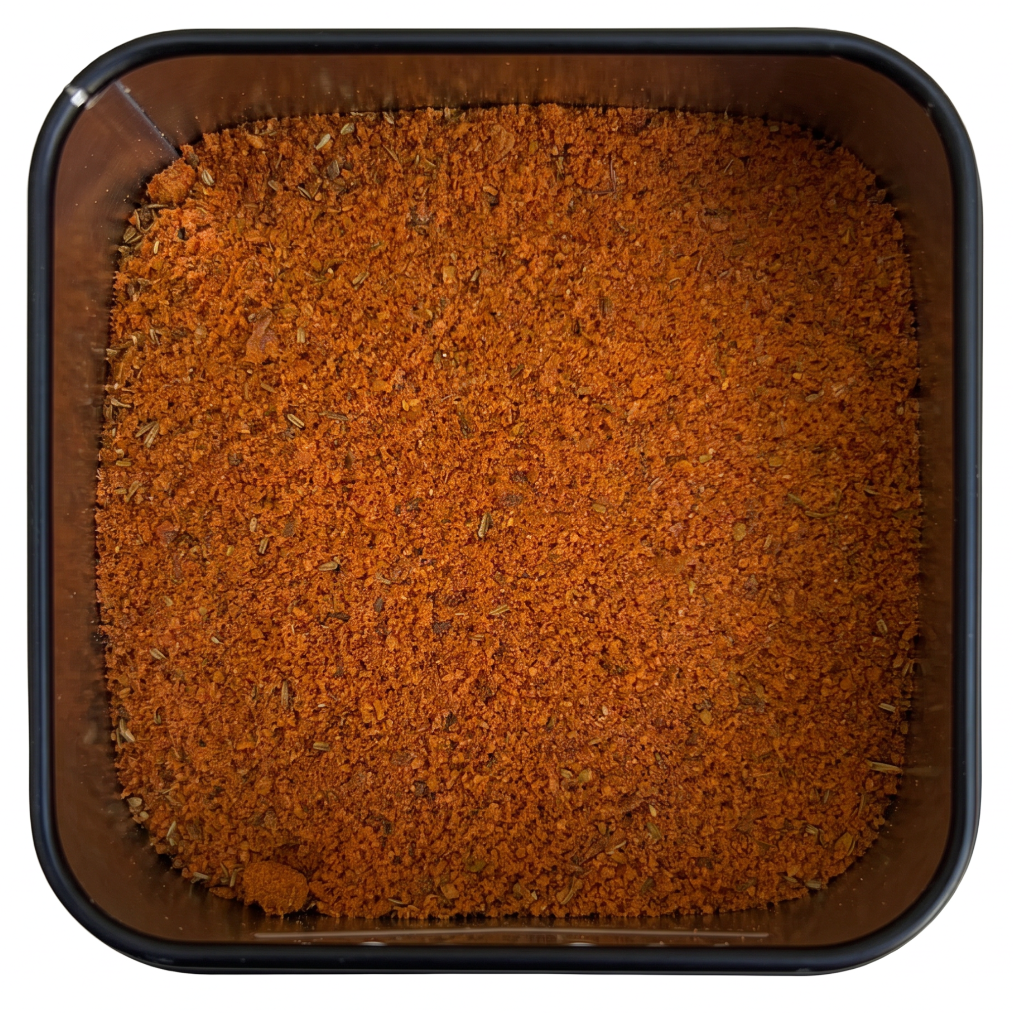 Grillsteak & Hähnchen-Gewürzmischung, feine rot-orange Würzmischung mit kleinen Samenkörnern, in schwarzer Dose