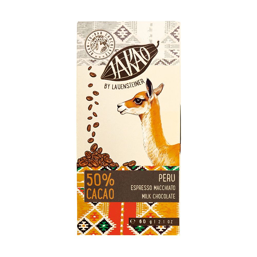 Bio Peru 50% Bean to bar Vollmilch-Schokolade Espresso Macchiato - JAKAO