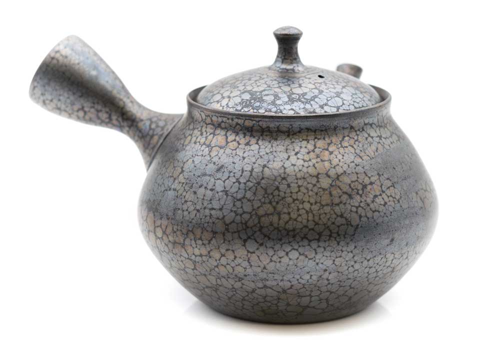 Japankanne (Kyusu) - schwarz-blau Schimmereffekt