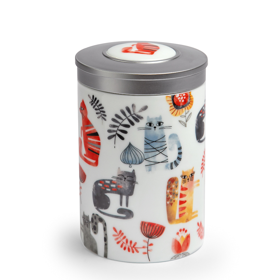 teedose_kira Teedose Kira Porzellan m. Aromaschutzdeckel