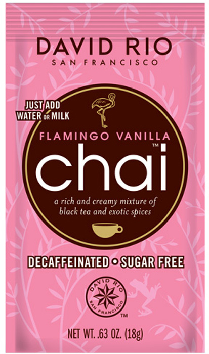 David Rio Flamingo Vanille Sugar Free Decaf. Sachets