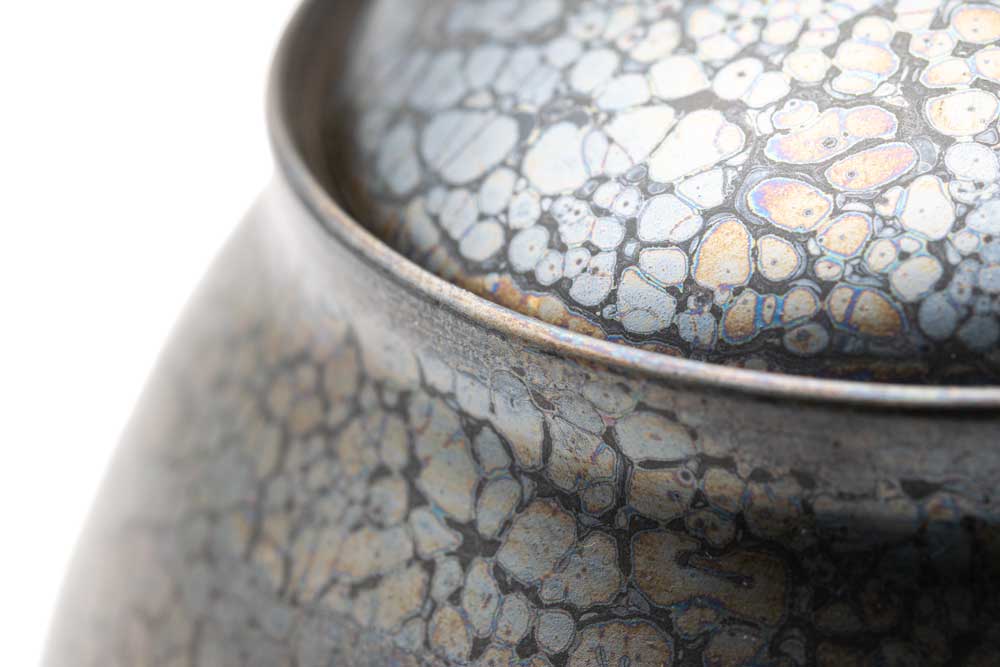 Japankanne (Kyusu) - schwarz-blau Schimmereffekt