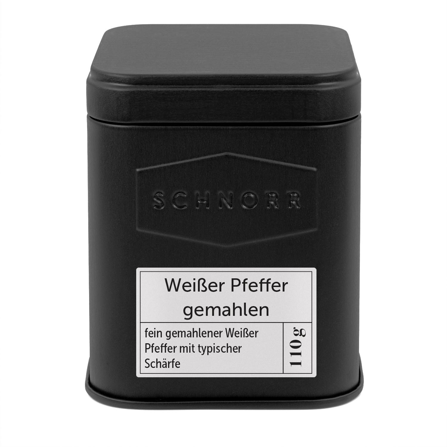 Weißer Pfeffer gamahlen Dose