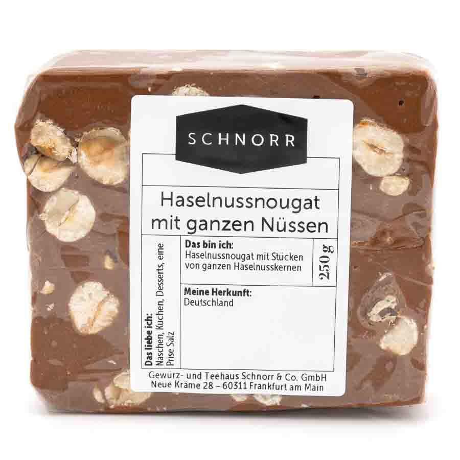 Nussnougat - dunkel mit ganzen Nüssen