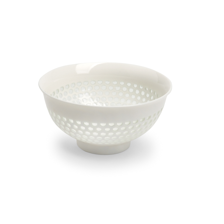 Bowl Mani, Porzellan, weiß, / 270 ml / mit Lochmuster
