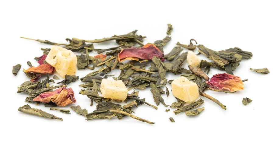 Sencha_Pfirsichblueten Pfirsichblüte Grüntee