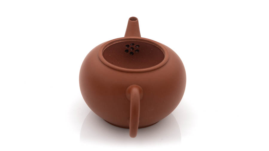 Rotbraune Tonkanne mit Tonsieb 120 ml