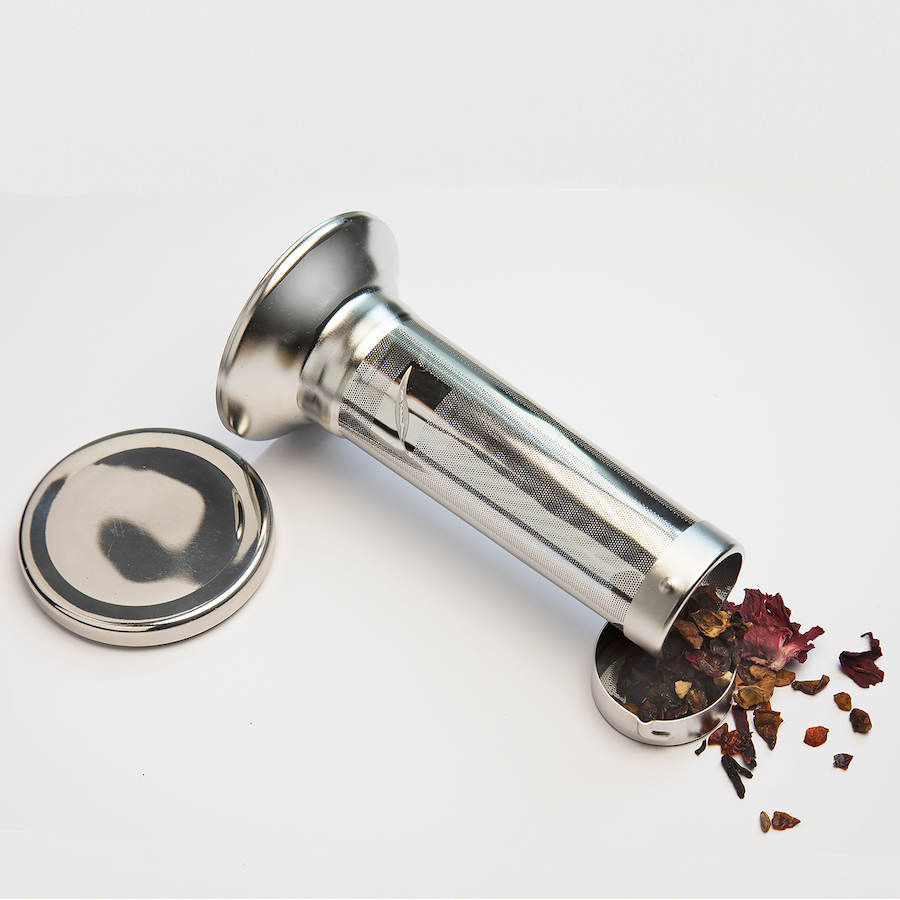 Edelstahlteefilter für die Isolierkanne mit Abtropfschale