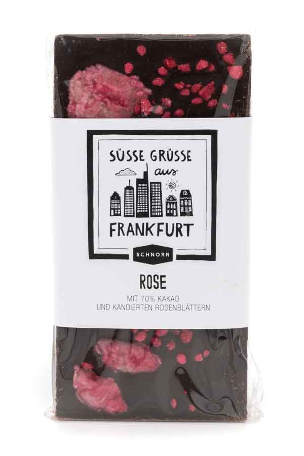 Kandierte Rosenschokolade