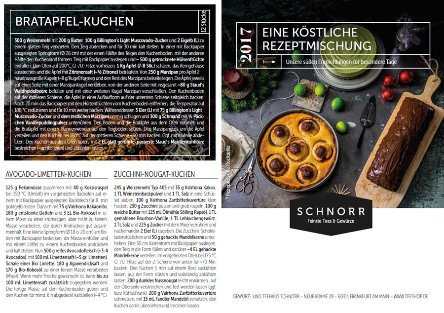2017 Schnorrs Weihnachtsrezepte
