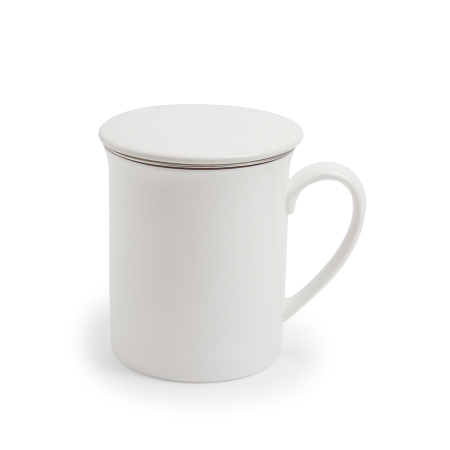 Shanghai Kräuterteetasse weiss Fine Bone China Porzellan 3tlg