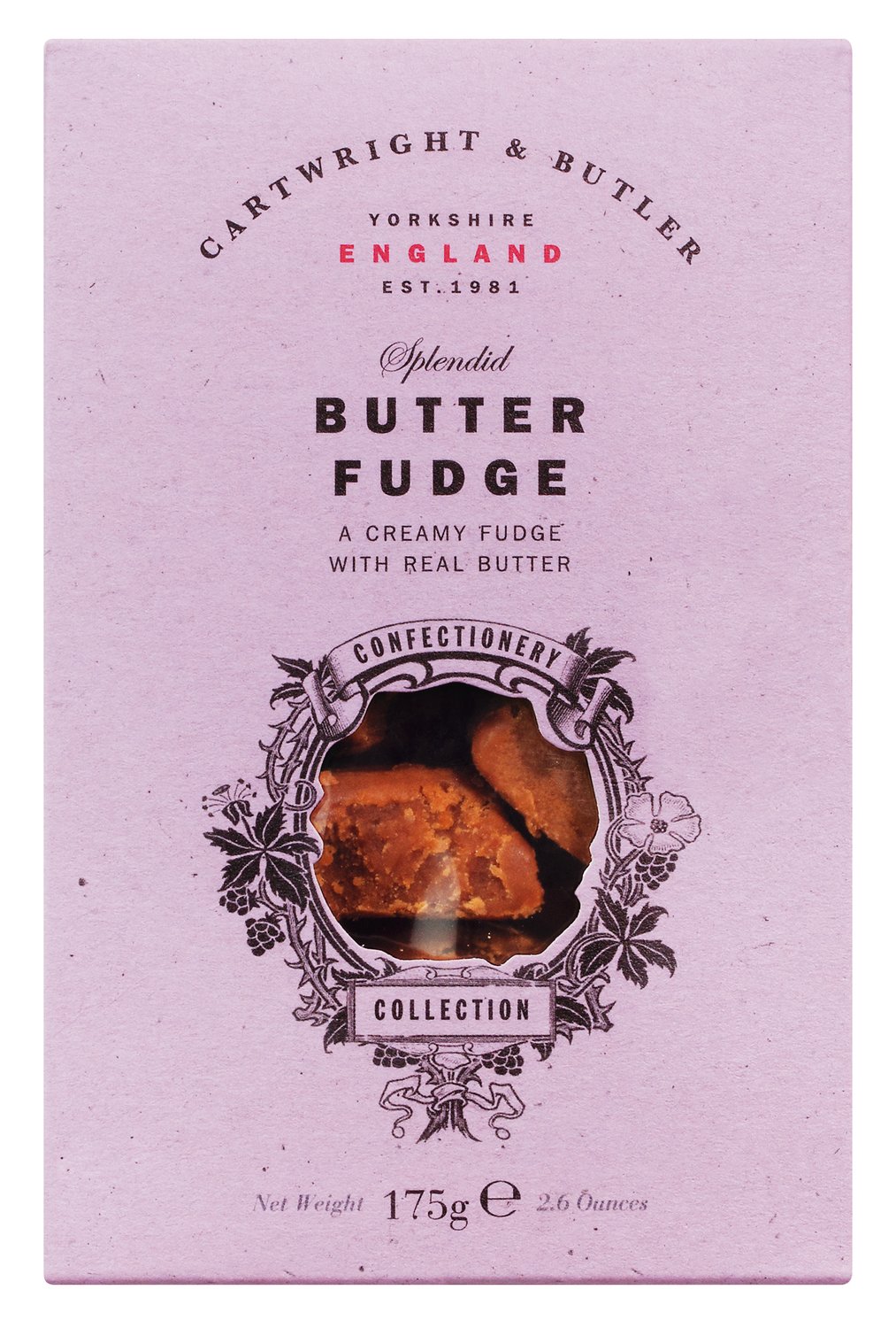Butter Fudge in rosa Karton