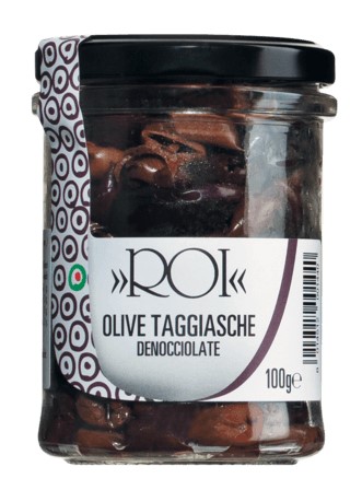 Olive Taggiasche asciutte - Taggiasca Oliven, entsteint und getrocknet