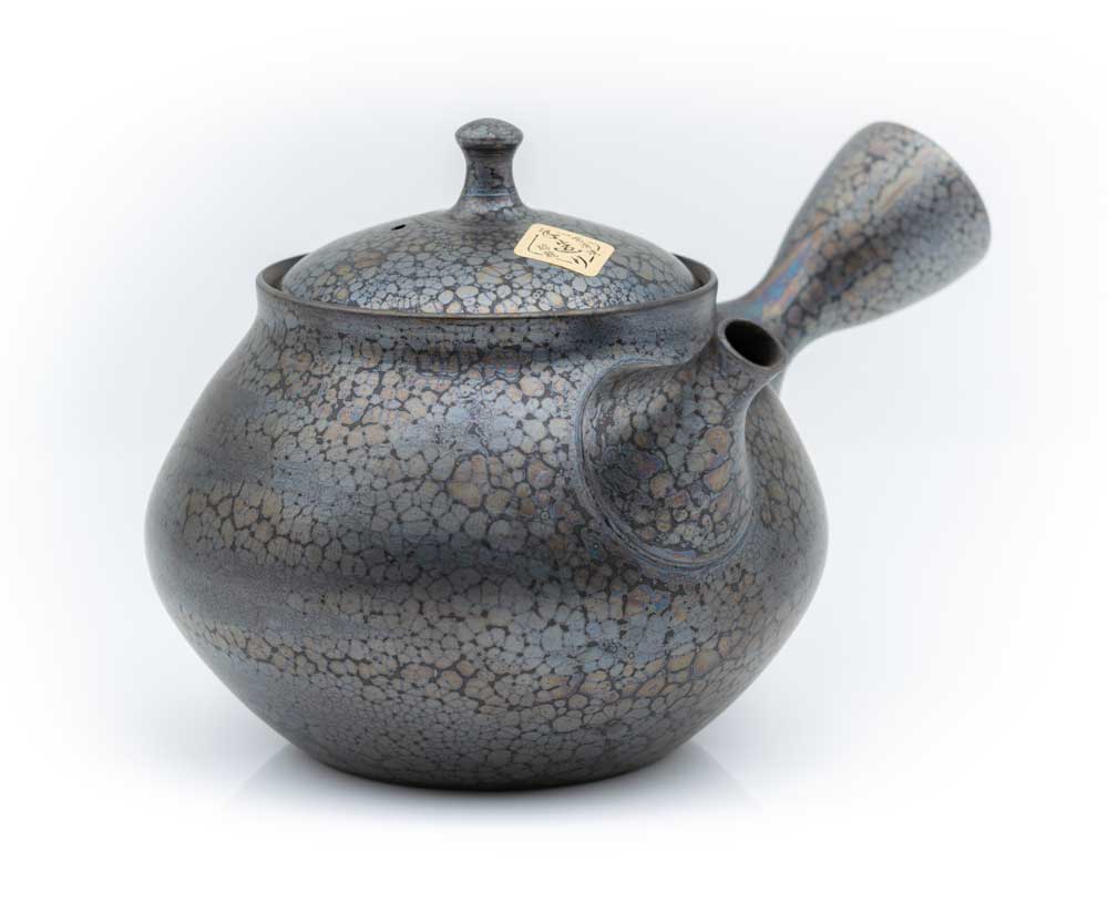 Japankanne (Kyusu) - schwarz-blau Schimmereffekt